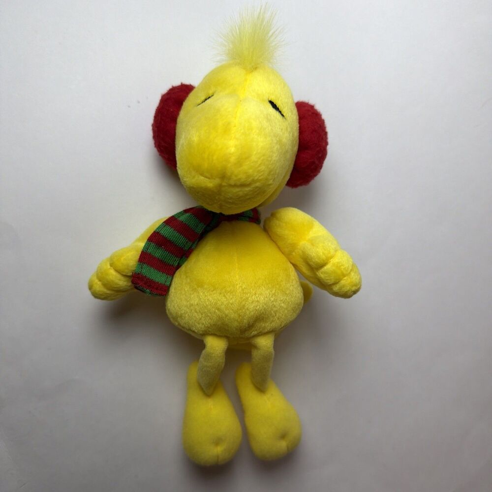 Hallmark Peanuts Winter WOODSTOCK  7" Plush Stuffed Animal Toy Earmuffs Scarf